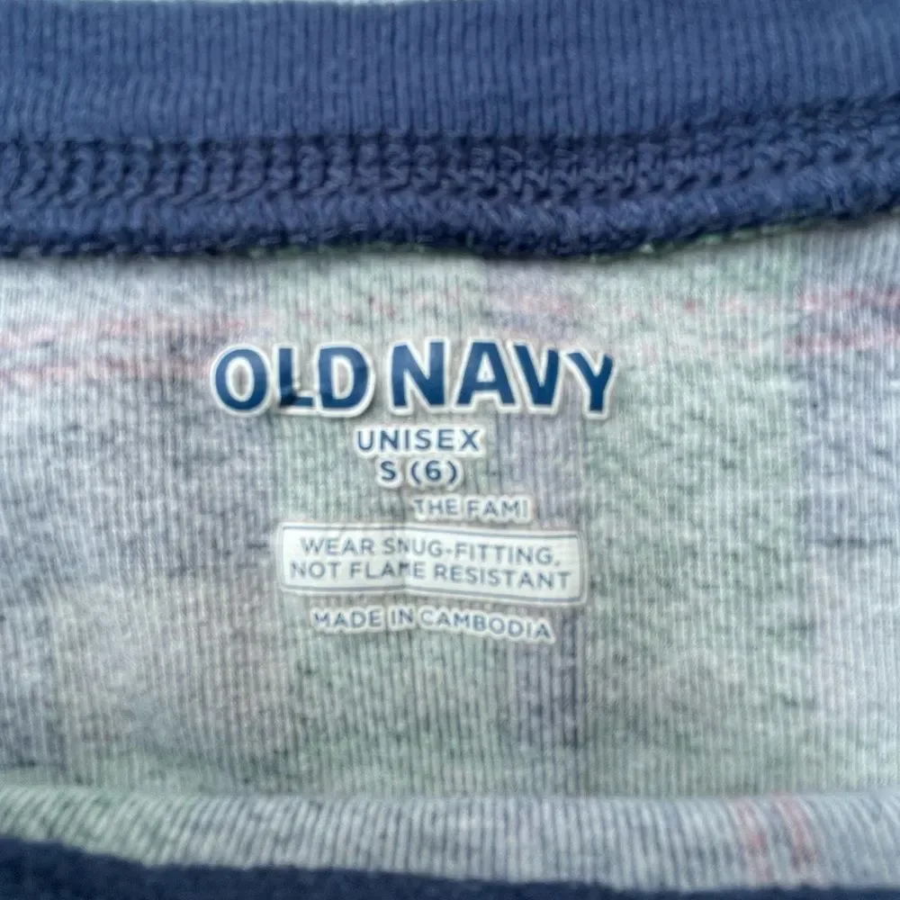 Old Navy Kids Plaid Pajama Set Size S (6) Green Blue Sleepwear Boys Girls